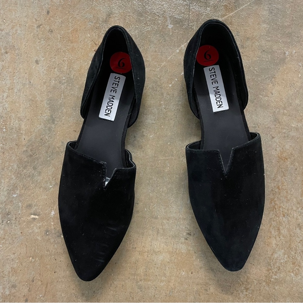 Steve Madden Khai D'Orsay Flat  Shoes Size 6 black,